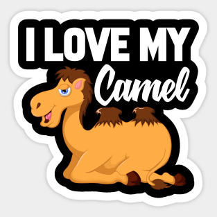 I Love My Camel Sticker